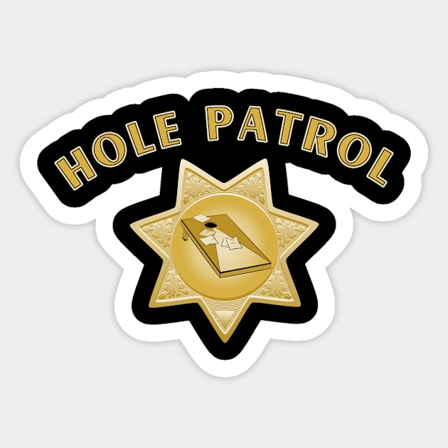 Hole Patrol Cornhole Funny Sheriff Star for a Cornstar Sticker by Cedinho